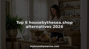 Woman unboxing home decor in a sunny living room