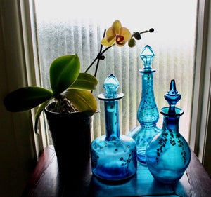 Hand Painted Vintage Decanters-My House by Marine