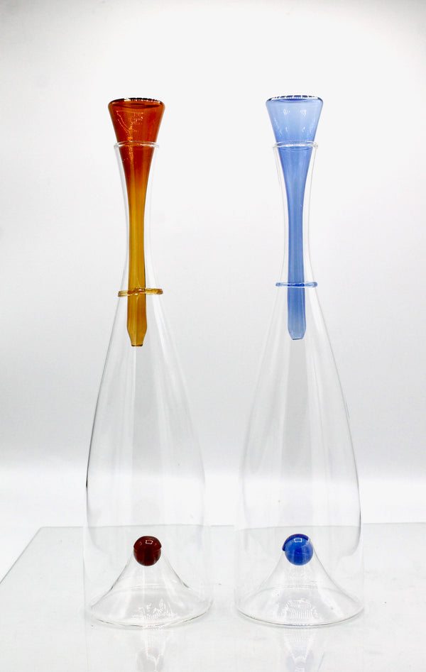 Exquisite Vintage Tall Glass Decanter For The Contemporary Home-Blue or Caramel-My House by Marine