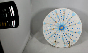 My House by Marine dining plates set Elegant Set of Hand-Painted Pale Blue Dessert Plates - Exotic Moroccan Pattern for Sophisticated Dining