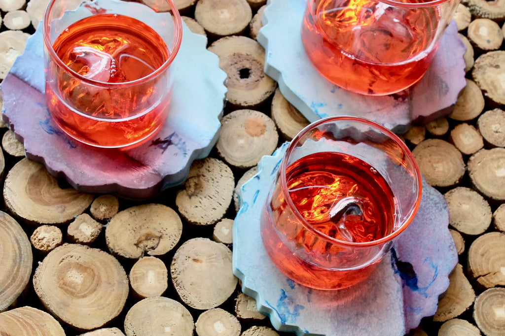 Elegant Whiskey Tumbler With Inside Mountain Motif- Set for Cocktail Lovers and Father’s Day Gift