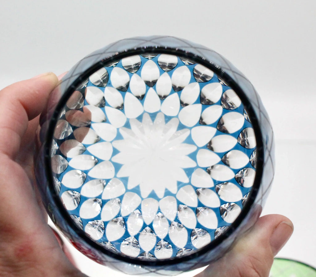 The Hand Cut Edo Kiriko Style Crystal Old Fashioned Whiskey Glass