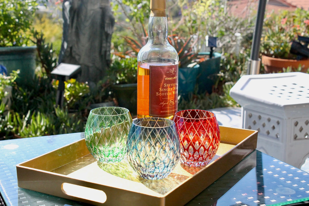 The Hand Cut Edo Kiriko Style Crystal Old Fashioned Whiskey Glass