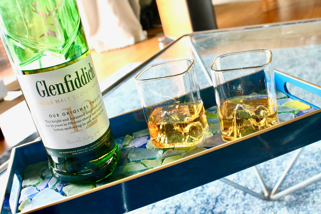 Elegant Whiskey Tumbler With Inside Mountain Motif- Set for Cocktail Lovers and Father’s Day Gift - My House by Marine