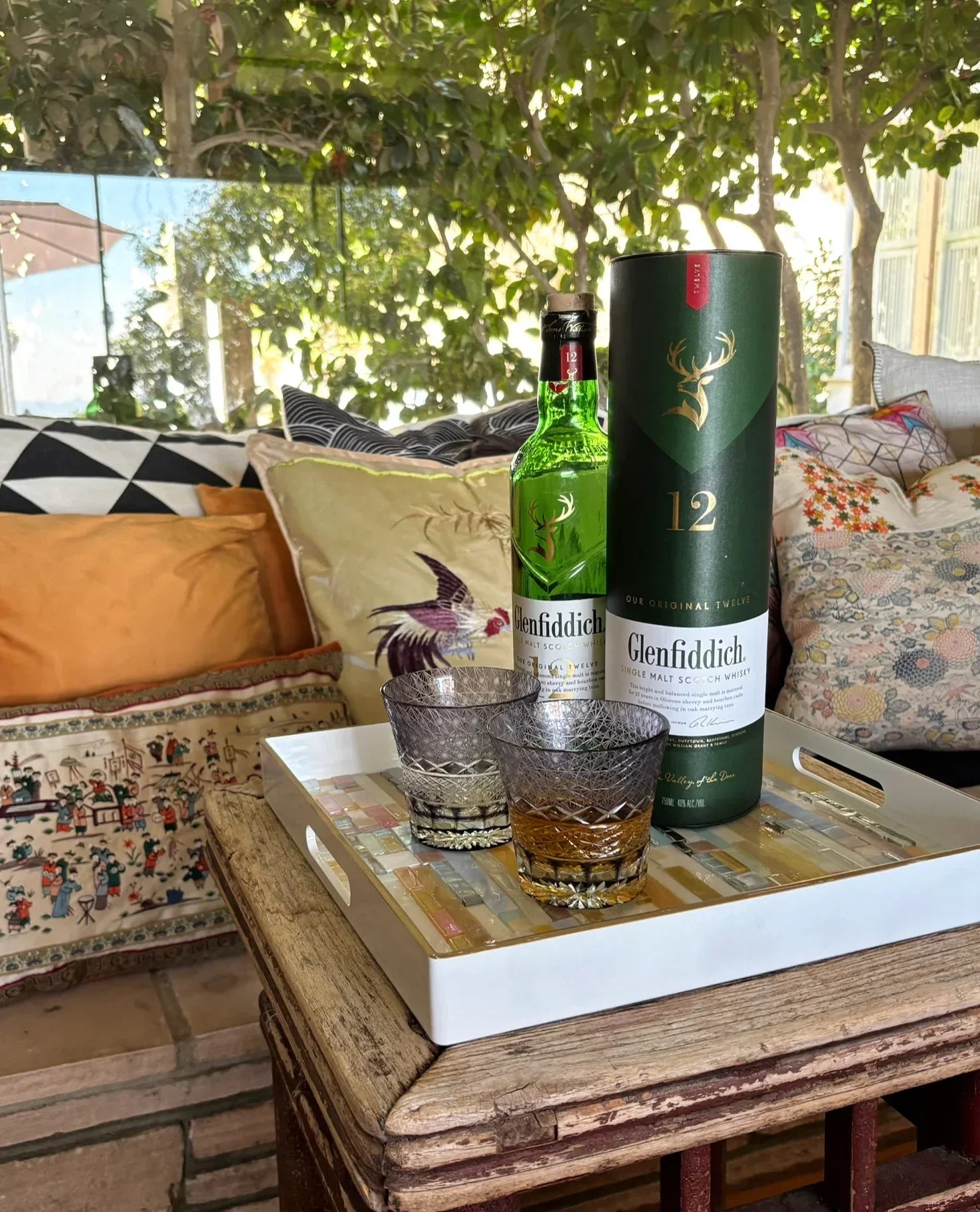 Deep Purple Traditional Japanese Style Crystal Hand Cut Glass - My House by Marine