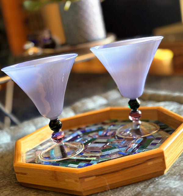 Set of 6 Mauve Opalline Stemware For The Elegant & Contemporary Table-My House by Marine