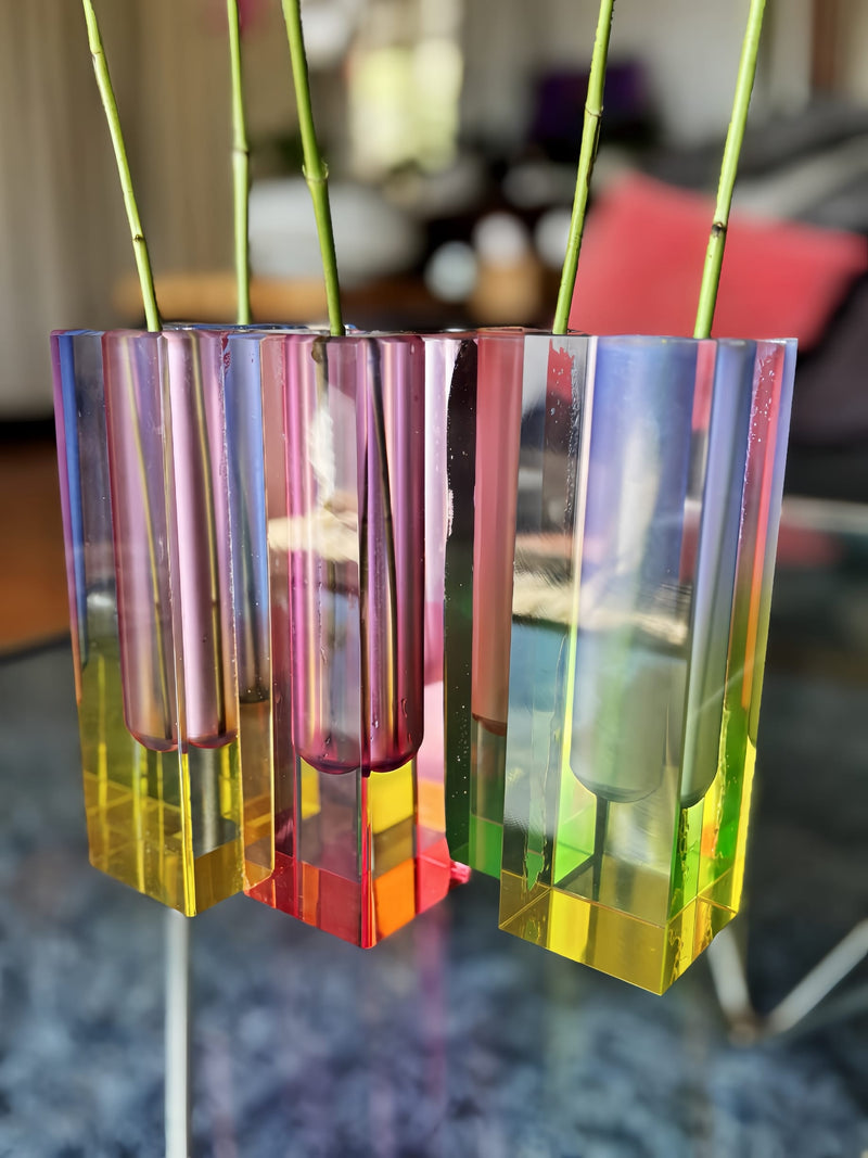 My House by Marine acrylic vase Vibrant Colorful Vases for Unique Home Decor & Housewarming Gifts