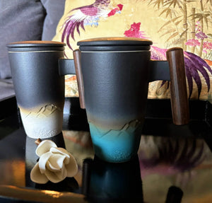 My House by Marine Asian Tea/coffee mug Handmade Japanese Ceramic Coffee and Tea Tumbler in Traditional Design