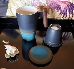 My House by Marine Asian Tea/coffee mug Handmade Japanese Ceramic Coffee and Tea Tumbler in Traditional Design