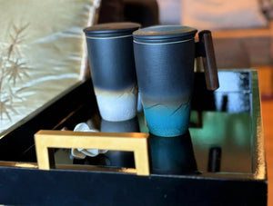 My House by Marine Asian Tea/coffee mug Handmade Japanese Ceramic Coffee and Tea Tumbler in Traditional Design