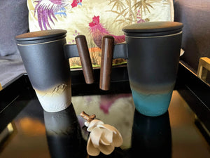 My House by Marine Asian Tea/coffee mug Handmade Japanese Ceramic Coffee and Tea Tumbler in Traditional Design