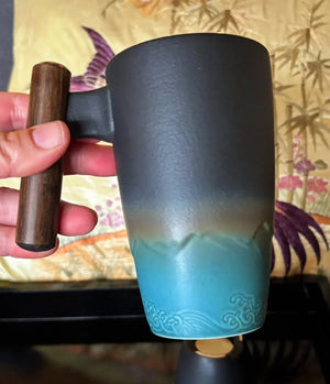 My House by Marine Asian Tea/coffee mug Handmade Japanese Ceramic Coffee and Tea Tumbler in Traditional Design