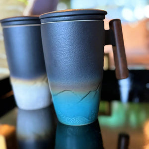 My House by Marine Asian Tea/coffee mug Handmade Japanese Ceramic Coffee and Tea Tumbler in Traditional Design