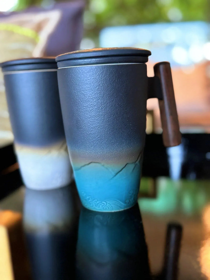 My House by Marine Asian Tea/coffee mug Handmade Japanese Ceramic Coffee and Tea Tumbler in Traditional Design