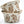 My House by Marine baking dish Brown Floral Whimsical Ceramic Baking Cup Beige with Floral Designs for Contemporary Farmhouse Decor