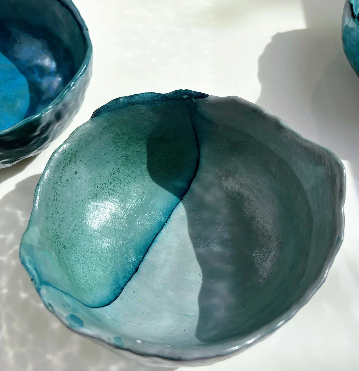 My House by Marine cement bowl set 3 Medium Concrete Bowls, Kitchen Sets, Key Bowl or Trinket Dish, Studio Art Pottery