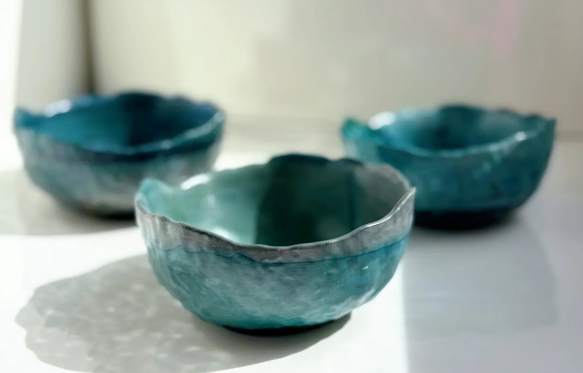 My House by Marine cement bowl set 3 Medium Concrete Bowls, Kitchen Sets, Key Bowl or Trinket Dish, Studio Art Pottery