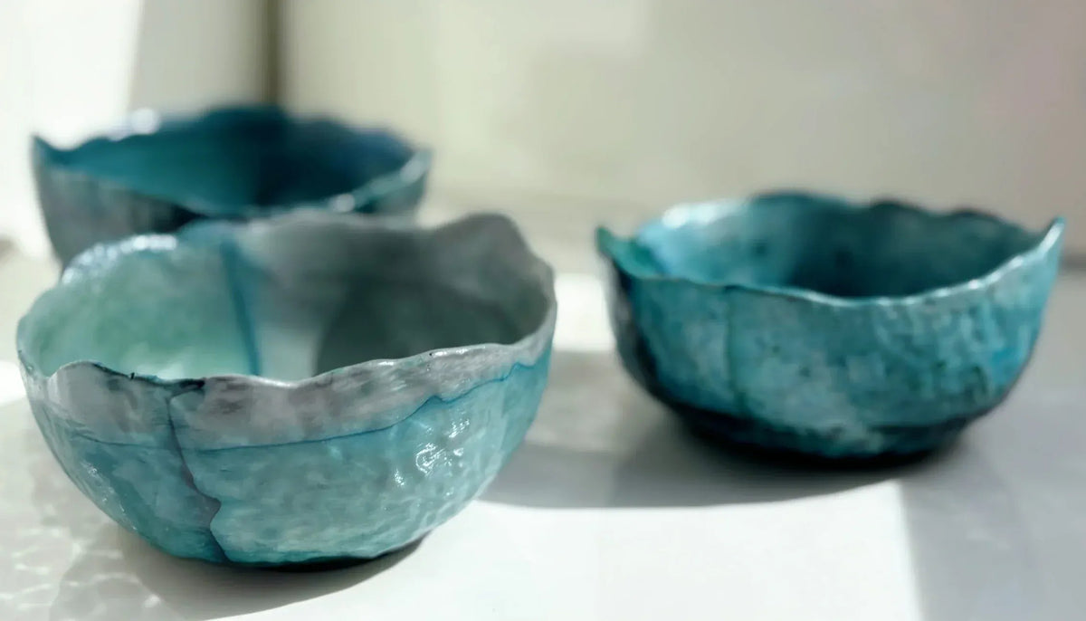 My House by Marine cement bowl set 3 Medium Concrete Bowls, Kitchen Sets, Key Bowl or Trinket Dish, Studio Art Pottery