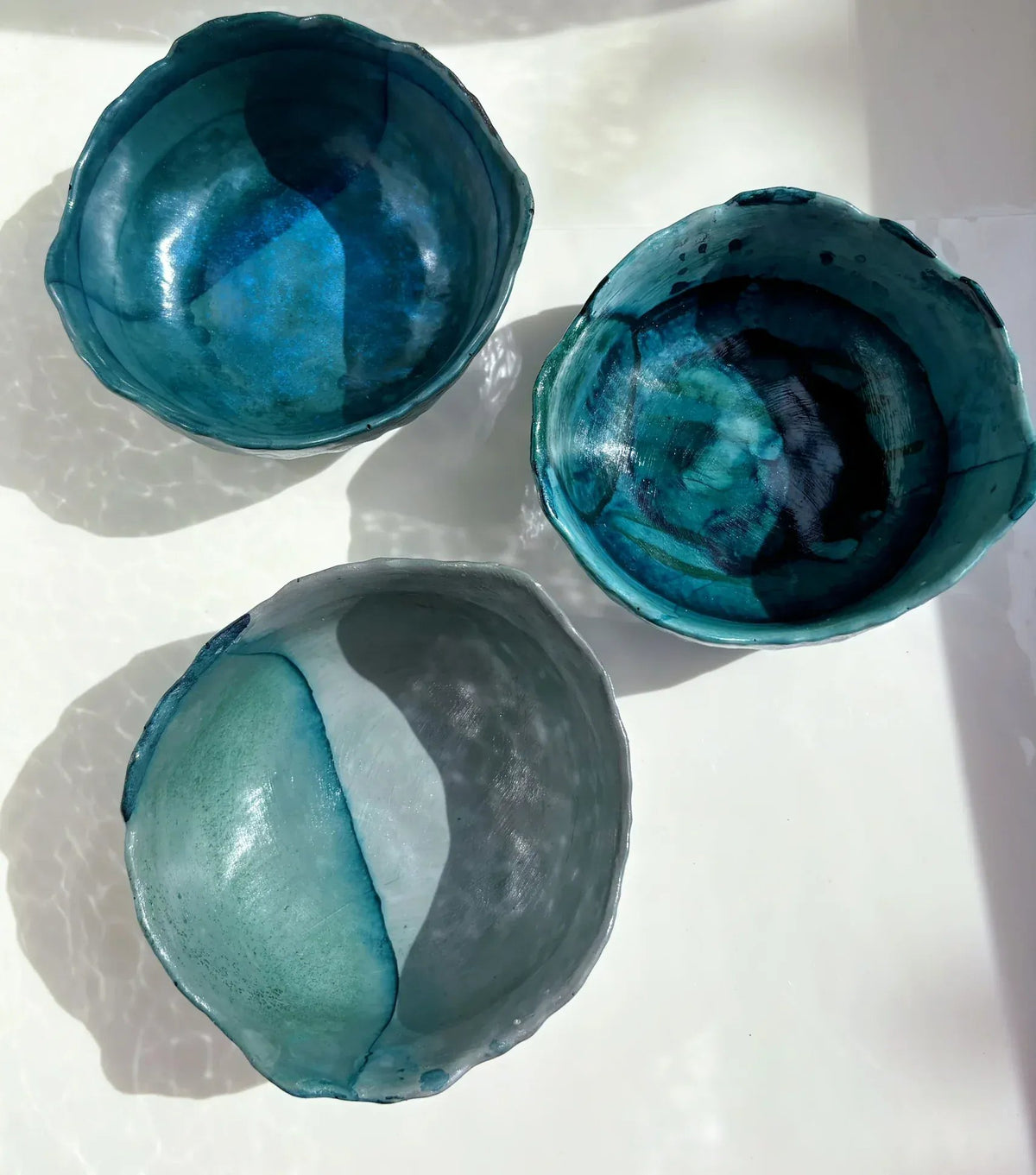 My House by Marine cement bowl set 3 Medium Concrete Bowls, Kitchen Sets, Key Bowl or Trinket Dish, Studio Art Pottery