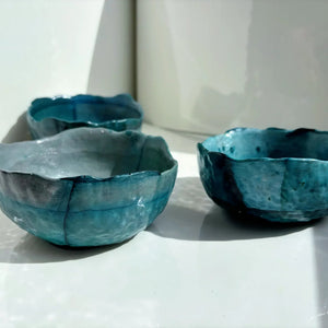 My House by Marine cement bowl set 3 Medium Concrete Bowls, Kitchen Sets, Key Bowl or Trinket Dish, Studio Art Pottery