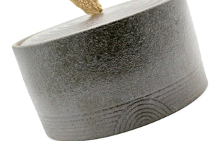 My House by Marine ceramic canister Handmade Ceramic Tea Canister: Wabi Sabi Decor with Seagrass Basket