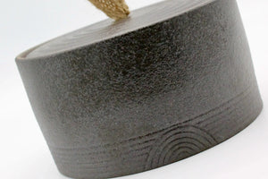 My House by Marine ceramic canister Handmade Ceramic Tea Canister: Wabi Sabi Decor with Seagrass Basket