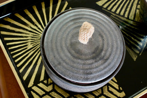 My House by Marine ceramic canister Handmade Ceramic Tea Canister: Wabi Sabi Decor with Seagrass Basket
