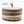 My House by Marine ceramic canister Option 4-Beige Lines Handmade Ceramic Tea Canister: Wabi Sabi Decor with Seagrass Basket