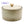 My House by Marine ceramic canister Option 3-Beige Handmade Ceramic Tea Canister: Wabi Sabi Decor with Seagrass Basket