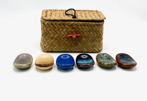 My House by Marine ceramic chopstick holders Colorful Asian Ceramic Chopstick Holders - Modern Bohemian Tableware Decor