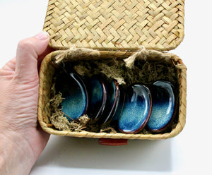 My House by Marine ceramic chopstick holders Colorful Asian Ceramic Chopstick Holders - Modern Bohemian Tableware Decor