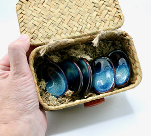 My House by Marine ceramic chopstick holders Colorful Asian Ceramic Chopstick Holders - Modern Bohemian Tableware Decor
