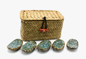 My House by Marine ceramic chopstick holders Colorful Asian Ceramic Chopstick Holders - Modern Bohemian Tableware Decor