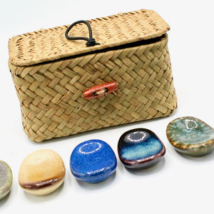 My House by Marine ceramic chopstick holders Colorful Asian Ceramic Chopstick Holders - Modern Bohemian Tableware Decor