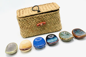 My House by Marine ceramic chopstick holders Colorful Asian Ceramic Chopstick Holders - Modern Bohemian Tableware Decor
