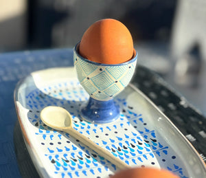 My House by Marine ceramic egg cups French Provincial Ceramic Egg Cup Set – Hand-Painted Plate & Spoon, Gift Box