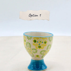 My House by Marine ceramic egg cups Option 1-4 cups French Provincial Ceramic Egg Cups - Set of 4 - Provence Farmhouse Decor