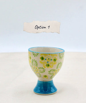 My House by Marine ceramic egg cups Option 1-4 cups French Provincial Ceramic Egg Cups - Set of 4 - Provence Farmhouse Decor
