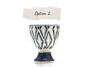 My House by Marine ceramic egg cups Option 2-4 cups French Provincial Ceramic Egg Cups - Set of 4 - Provence Farmhouse Decor