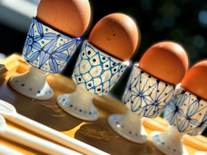 My House by Marine ceramic egg cups Hand Painted Cute & Eclectic Porcelain Egg Cups - Set of 5