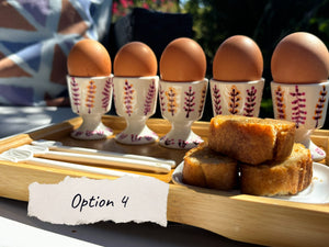 My House by Marine ceramic egg cups Option 4-5 cups Hand Painted Cute & Eclectic Porcelain Egg Cups - Set of 5