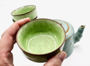 My House by Marine ceramic teapot set Elegant Chinese Green Ceramic Antique-Style Pottery Collection