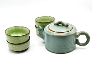 My House by Marine ceramic teapot set Elegant Chinese Green Ceramic Antique-Style Pottery Collection