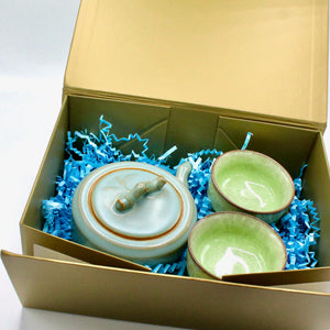 My House by Marine ceramic teapot set Elegant Chinese Green Ceramic Antique-Style Pottery Collection