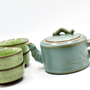 My House by Marine ceramic teapot set Elegant Chinese Green Ceramic Antique-Style Pottery Collection