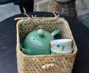 My House by Marine ceramic teapot set Elegant Chinese Green Hand-Painted Antique-Style Porcelain Collection