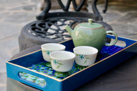 My House by Marine ceramic teapot set Elegant Chinese Green Hand-Painted Antique-Style Porcelain Collection