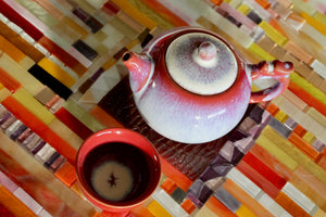 My House by Marine ceramic teapot set Handcrafted Kung Fu Porcelain Teapot Set: Ombré Glaze, Single User