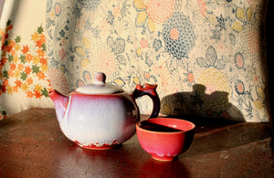 My House by Marine ceramic teapot set Handcrafted Kung Fu Porcelain Teapot Set: Ombré Glaze, Single User