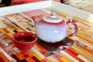 My House by Marine ceramic teapot set Handcrafted Kung Fu Porcelain Teapot Set: Ombré Glaze, Single User